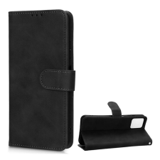 OEM Tok álló. bőr hatású (FLIP. oldalra nyíló. asztali tartó. prémium) FEKETE tok és táska