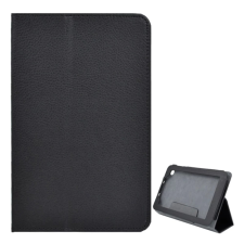 OEM Tok álló. bőr hatású (FLIP. oldalra nyíló. asztali tartó. prémium) FEKETE tok és táska