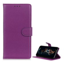 OEM Tok álló. bőr hatású (FLIP. oldalra nyíló. asztali tartó. prémium) LILA tok és táska