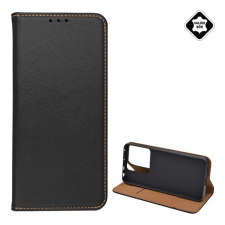 OEM Tok álló. valódi bőr (FLIP. oldalra nyíló. asztali tartó) FEKETE tok és táska