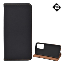 OEM Tok álló. valódi bőr (FLIP. oldalra nyíló. asztali tartó) FEKETE tok és táska