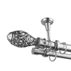 OEM Toledo dupla rúd galéria mennyezeti rögzítéssel 25/19 - fém, ezüst - 360 cm
