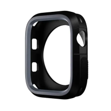 OEM Twin Apple Watch szilikon tok 41mm fekete/szürke okosóra kellék