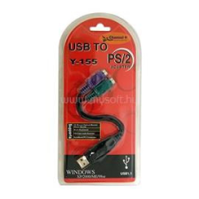 OEM USB-A 2.0 -&gt; 2db PS/2 M/F adapter (XUSBPS2) kábel és adapter
