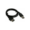 OEM USB-A 2.0 - USB-A 2.0 M/F adatkábel hosszabbító 0.6m fekete (XUSBKAB2AAE06)