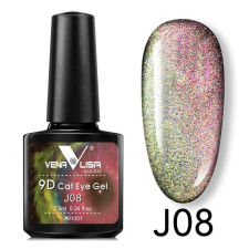 OEM Venalisa 9D Macskaszem Gél lakk J08 - 7,5 ml lakk zselé
