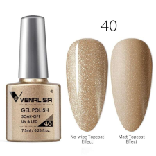OEM Venalisa Zselélakk 40 - Aranyszínű Csillogás - 7,5 ml lakk zselé