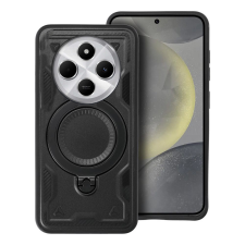 OEM Xiaomi Redmi 14C telefontok - FROST ARMOR fekete szilikon tok, kitámasztó ujjgyűrűvel tok és táska