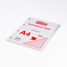 OFFICE DEPOT  A4 50 lapos kockás gyűrűskönyv betét (2514-52) gyűrűskönyv
