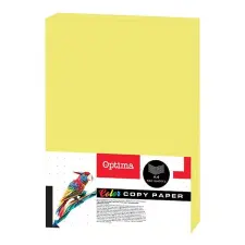 OfficeFox Fénymásolópapír színes OPTIMA A/4 75 g neon sárga 500 ív/csomag fénymásolópapír