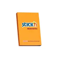 OfficeFox Öntapadó jegyzettömb STICK'N 76x51mm neon narancs 100 lap jegyzettömb