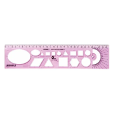 OfficeFox Sablon vonalzó OPTIMA hajlékony pink 30cm vonalzó
