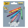OfficeFox Zsírkréta CREATIVE JUNGLE Grey kerek hegyezettt 24 színű