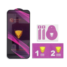 OG Premium Glass edzett üveg fekete szegéllyel iPhone 16 Pro mobiltelefon kellék