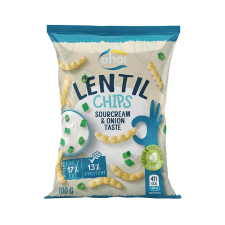 Oho OHO Lencse chips vegan hagymás-tejfölös - 100g előétel és snack