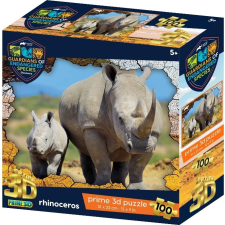 Ohrožené állatfajok 3D puzzle - orrszarvú puzzle, kirakós