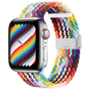  Okosóra szíj - Apple Watch Series 2/3/4/5/6/7/8/9/SE (38mm-40mm) - Color 2, fonott szövet szíj (strech)
