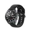  Okosóra szilikon szíj - Samsung Galaxy Watch 3 (45 mm) - fekete szilikon szíj