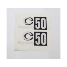  Oldaldekni matrica készlet Zündapp C 50 Sport mopédhoz információs címke