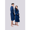 OLIMA OL3300 unisex pamut fürdőköntös , Marine Blue-XL/2XL