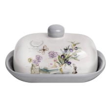Olivabogyós kerámia vajtartó - 17x12 cm - Home Sweet Oliva papírárú, csomagoló és tárolóeszköz