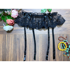 Ollike csipke harisnyatartó fekete 5002