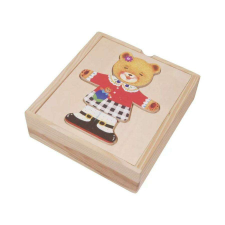 Öltöztethető macilány puzzle, kirakós