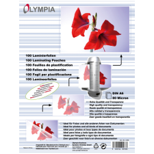 Olympia meleglamináló fólia, A6, 80 mikron, 100 db lamináló fólia