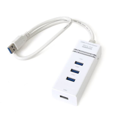 Omega USB 3.0 Hub 4 port  fehér (OUH34W) (OUH34W) hub és switch