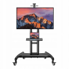 OmniMount Perlesmith PSTVMC05-US 32"-82" LCD TV / Monitor gurulós padló tartó állvány - Fekete (PSTVMC05-US)