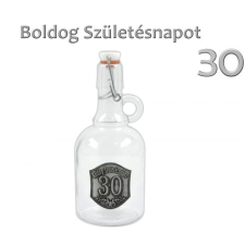  Óncimkés Füles csatos üveg Boldog 30. Születésnapot 0,5l - Óncimkés csatos üveg dekoráció