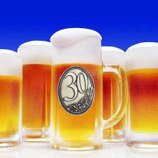  Óncímkés óriás sörös korsó 30 éves sörös pohár