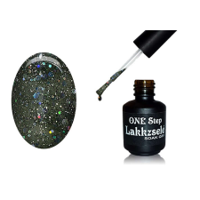 ONE step géllakk 5ml #261 Méregzöld szivárvány glitterrel lakk zselé