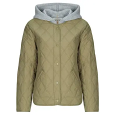 Only Dzsekik ONLRISSO LIFE HOOD QUILT JACKET Zöld EU S