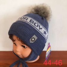Only Minimanó téli kötött sapka (44-46) - kék only for boy gyerek sapka