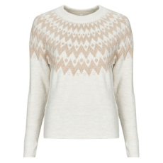 Only Pulóverek ONLFRY LS JQ GLITTER Bézs EU L