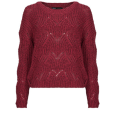 Only Pulóverek ONLHANJA LS GLITTER Bordó EU XL