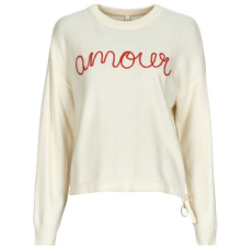 Only Pulóverek ONLKATIA LS TEXT Fehér EU S