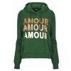 Only Pulóverek ONLMAIA L/S BELIEVE HOOD Zöld EU XL