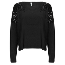 Only Pulóverek ONLSTARRY LS SEQUIN Fekete EU M
