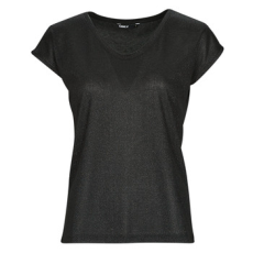 Only Rövid ujjú pólók ONLSILVERY S/S V NECK LUREX TOP JRS Fekete EU XS