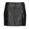 Only Szoknyák ONLLENI FAUX LEATHER SLIT SKIRT PNT Fekete EU XS