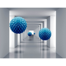  Öntapadó és mosható falfestmény Alagút kék golyókkal, 250 x 200 cm tapéta, díszléc és más dekoráció