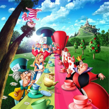  Öntapadó és mosható falfestmény Alice Csodaországban, 300 x 250 cm tapéta, díszléc és más dekoráció