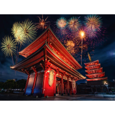  Öntapadó és mosható falfestmény City60 Tokyo Temple éjjel, 200 x 150 cm tapéta, díszléc és más dekoráció
