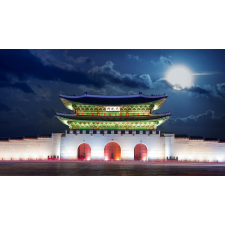  Öntapadó és mosható falfestmény City62 Seoul Castle éjjel, 400 x 250 cm tapéta, díszléc és más dekoráció