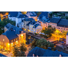  Öntapadó és mosható falfestmény City68 Luxembourg éjjel, 350 x 200 cm tapéta, díszléc és más dekoráció