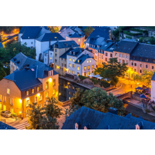  Öntapadó és mosható falfestmény City68 Luxembourg éjjel, 350 x 250 cm tapéta, díszléc és más dekoráció