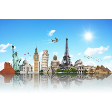  Öntapadó és mosható falfestmény City92 World monuments, 250 x 150 cm tapéta, díszléc és más dekoráció