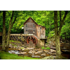  Öntapadó és mosható falfestmény Erdei malom, 200 x 150 cm tapéta, díszléc és más dekoráció